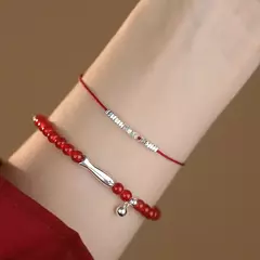 Pulsera de Plata 925 con Dije de Cuerda Roja – Elegancia Clásica y Estilo Moderno - tienda en línea