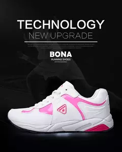 BONA, nuevo estilo Popular, zapatos para correr para mujer, zapatos atléticos femeninos con cordones sintéticos, zapatos para correr para mujer al aire libre