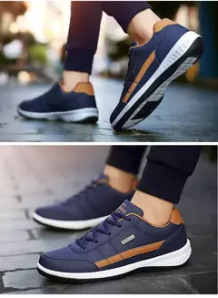 Zapatos de cuero Pu para hombre, zapatillas de deporte informales transpirables de tendencia, calzado antideslizante, zapatos vulcanizados, Tenis Masculino en internet