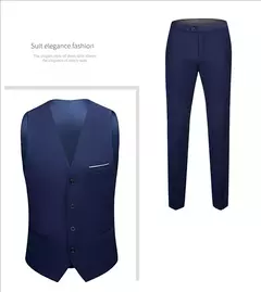 Traje elegante para hombre para boda, 3 piezas, 2 conjuntos, Blazers, chaquetas completas, chaleco, pantalones, abrigos de lujo a la moda, traje clásico Formal 2025 - Eleganzie