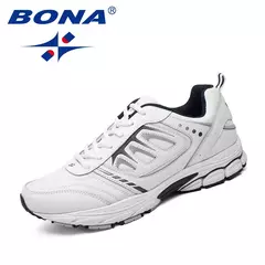 BONA, nuevo estilo, zapatos para correr para hombre, zapatillas para correr al aire libre, zapatillas de senderismo, zapatos atléticos con cordones, cómodos, ligeros y suaves