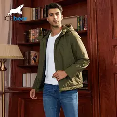 ICEbear 2024 Chaqueta de hombre Chaqueta corta de primavera Chaqueta deportiva fina con capucha para hombre MWC4105I