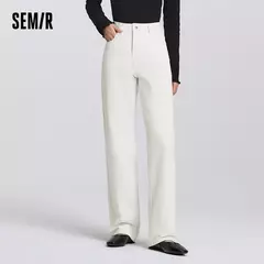 Semir Jeans Mujer Pantalones largos simples 2025 Nuevos pantalones de tubo rectos de primavera a la moda