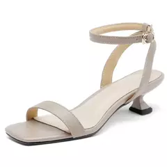 FEDONAS-Sandalias de piel auténtica para mujer, zapatos de tacón con correa al tobillo, a la moda, para fiesta, boda, graduación, oficina, Verano