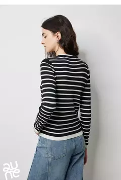TOYOUTH-suéter de punto de lana para mujer, Jersey falso de dos piezas de Color contrastante, ajustado, otoño e invierno, 2024
