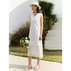 AMII-Vestidos minimalistas para mujer, ropa elegante y romántica de encaje, sin mangas, línea A, 2023 en internet