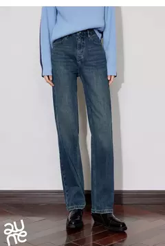 TOYOUTH-pantalones vaqueros de lana para mujer, pantalón Retro, de cintura media, ajustado, grueso, cálido, para invierno, 2024 - Eleganzie