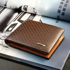 Hombres Cartera de cuero PU, tarjetero corto de lujo, monedero para hombre, billeteras Rfid portátiles plegables de negocios para hombre, monedero - comprar en línea