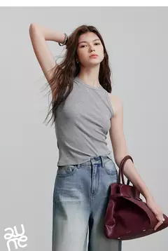TOYOUTH mujeres camisetas sin mangas 2025 primavera nueva sin mangas Color sólido ropa interior deportiva chaleco Tops - online store