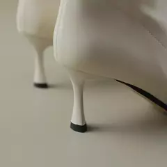 QUTAA-Botas hasta la rodilla de cuero genuino para mujer, zapatos de tacón alto fino, botas de motocicleta para fiesta, talla 34-39, 2024 - buy online