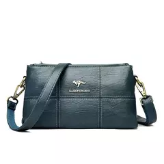 Bandolera de cuero suave con hilo de dos capas, bolso cruzado de lujo para mujer, bolsos pequeños a cuadros para mujer y bolso de mano, bolso principal - comprar en línea