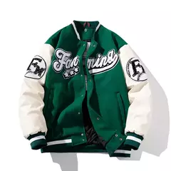 Chaqueta de béisbol con letras estampadas para hombre, abrigo de Hip Hop, ropa de calle bordada, escenario, DJ, Club, Bomber, 2023