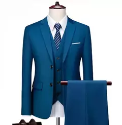Trajes de hombre elegantes, 3 piezas, 2 conjuntos de Blazers, chaquetas de boda, chaleco, pantalones, abrigos formales clásicos de lujo 2025, trajes coreanos