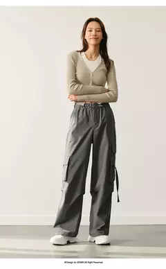 Semir-pantalones informales para mujer, pantalón de pierna ancha con cordón, estilo callejero americano, Individual, moderno y fresco, primavera - tienda en línea
