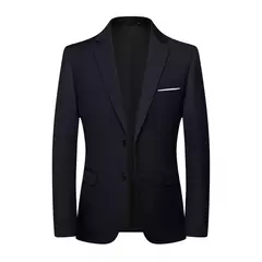 Blazer de moda para hombre, traje Formal profesional ajustado de Caballero de boda, informal de negocios, Color sólido, estilo británico - buy online