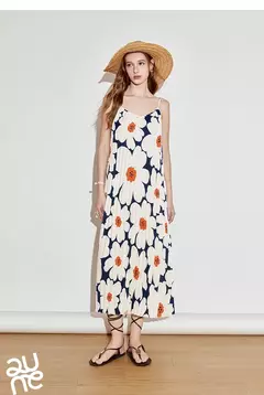 Imagen de TOYOUTH-vestido con tirantes para mujer, novedad de primavera 2021, vestido recto sin mangas con estampado plisado para vacaciones y sol
