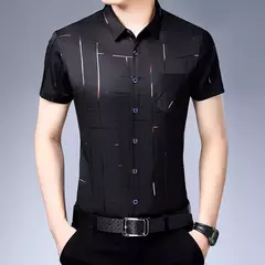 Camisa de manga corta informal de negocios para hombre, Top resistente a las arrugas sin hierro, fácil cuidado, ajuste cómodo para oficina y trabajo - buy online