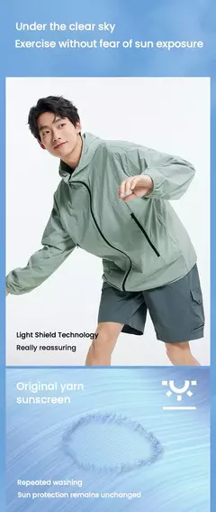 Image of Semir chaqueta de protección solar para hombre, ligera, sensación fresca, Triple protección, Top con capucha, nueva chaqueta de verano 2025 para exteriores