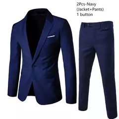 Image of Trajes para boda para hombre, conjunto elegante de 3 piezas, 2 chaquetas, chaleco, pantalones, Blazers de lujo, traje Formal, moda clásica, traje completo 2025
