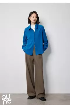 TOYUTH-Blusa Vintage de pana para mujer, camisa de manga larga con cuello vuelto, ropa de trabajo, Tops, Otoño, 2024 - comprar en línea