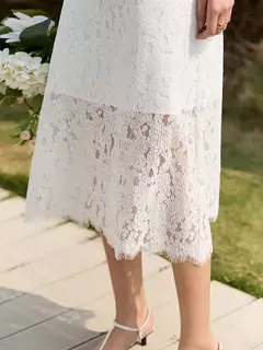 AMII-Vestidos minimalistas para mujer, ropa elegante y romántica de encaje, sin mangas, línea A, 2023 - Eleganzie