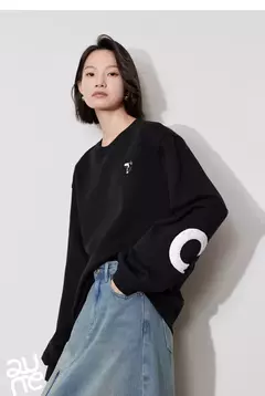 Imagen de TOYOUTH sudadera de felpa para mujer 2024 Otoño Invierno manga larga cuello redondo bordado Casual pulóver sudaderas con capucha sudadera 3 colores