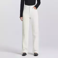 Semir Jeans Mujer Pantalones largos simples 2025 Nuevos pantalones de tubo rectos de primavera a la moda en internet