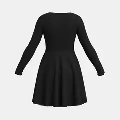 Mia Muse Vestidos de mujer para todas las estaciones, minivestidos informales negros decentes de manga larga con cuello redondo - tienda en línea