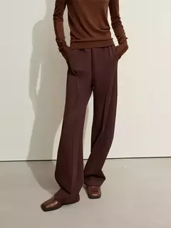 AMII minimalismo 2024 primavera nuevo Arco Split pantalones casuales de las mujeres de cintura alta pantalones de plátano básico femenino pantalones sueltos 12421059 - comprar en línea