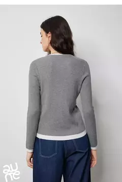 TOYOUTH-suéter de punto de lana para mujer, Jersey falso de dos piezas de Color contrastante, ajustado, otoño e invierno, 2024 en internet
