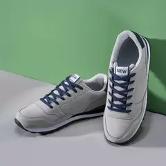 Nuevas de cuero, zapatos para correr para hombre, zapatillas Unisex cálidas de invierno, zapatos ligeros para caminar para mujer, zapatos deportivos de plantilla suave con cordones 37-47 - Eleganzie
