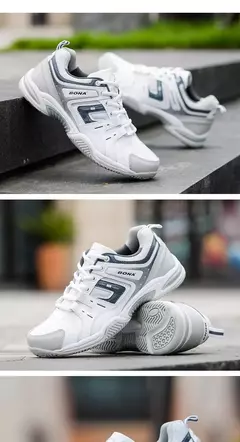 Imagen de BONA, recién llegado, zapatos de tenis de estilo clásico para hombre, zapatillas de entrenamiento para correr al aire libre, zapatos atléticos con cordones para hombre