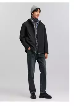 Image of Chaqueta Semir para hombre, ropa de abrigo con capucha repelente al agua, forro polar, Top de primavera 2021, Color sólido, versátil