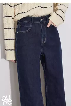 TOYOUTH, pantalones vaqueros de mezclilla de lana para mujer, Otoño Invierno 20224, nuevos pantalones largos cálidos gruesos de pierna ancha recta de cintura media en internet