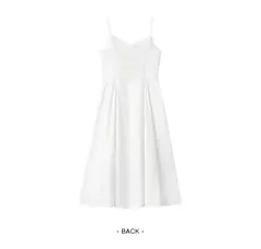 Semir-vestido adelgazante con cuello en V para mujer, a la moda ropa elegante y, de algodón puro, Estilo Vintage, verano, 2024 - online store
