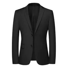 Blazer nuevo para hombre, moda de negocios, Color sólido, estilo británico, trabajo profesional, vestido de boda para novio, chaqueta Blazer para padrino