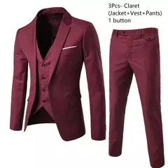 Image of Trajes de boda para hombres Blazers 3 piezas boda negocios 2 conjuntos chaleco pantalones abrigos chaquetas clásicas completas de lujo formales