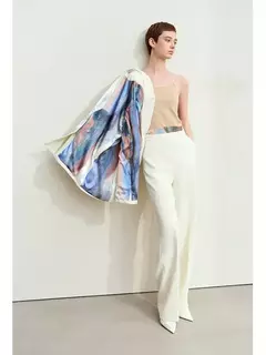 Amii-abrigo de sastre minimalista para mujer, chaqueta holgada de longitud media con cuello de solapa y estampado de retazos, para oficina, novedad de otoño, 2024, 12443016 en internet