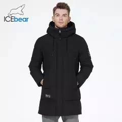 ICEbear-Chaqueta gruesa y cálida para hombre, abrigo de longitud media con capucha, de algodón, a la moda, MWD3061D, invierno, 2023