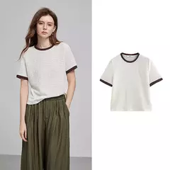TOYOUTH Camiseta de manga corta para mujer, camisetas nuevas de primavera 2025 8521006 - Eleganzie