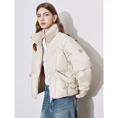 TOYOUTH-abrigo de plumón para mujer, chaqueta informal con cremallera y cuello levantado, plumón de pato blanco 20224, otoño e invierno, 90% - comprar en línea