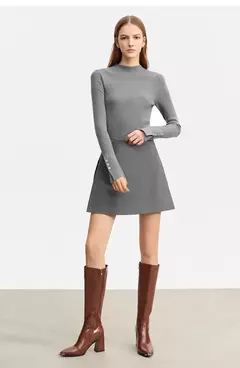 Imagen de AMII minimalismo Casual faldas cortas mujeres alta Rase 2024 otoño nueva moda viajero señora chaqueta recta falda acampanada 12343035
