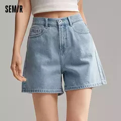Semir-pantalones cortos holgados para mujer, Shorts sencillos e informales, versátiles y a la moda, estilo Ins, novedad de verano 2024