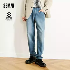 Semir Jeans hombres Retro desgastado lavado sensación fresca pantalones cónicos 2025 nuevos pantalones largos de verano clásico versátil para ropa Casual