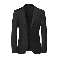 Blazer nuevo para hombre, moda de negocios, Color sólido, estilo británico, trabajo profesional, vestido de boda para novio, chaqueta Blazer para padrino on internet