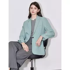 TOYOUTH-Chaqueta de mujer, traje de trabajo de manga larga de Color sólido con un botón, ropa de trabajo para oficina, otoño 2024 en internet