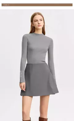 AMII minimalismo Casual faldas cortas mujeres alta Rase 2024 otoño nueva moda viajero señora chaqueta recta falda acampanada 12343035 en internet
