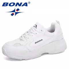 BONA, nuevos diseñadores, Zapatillas blancas, zapatos planos para Mujer, zapatos vulcanizados, Zapatillas informales para Mujer, Zapatillas para Mujer con plataforma de tamaño europeo - buy online