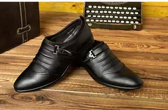 Imagen de Zapatos Oxford elegantes y elegantes, zapatos de hombre de talla grande, zapatos de vestir para hombre, mocasines de vestir de cuero para hombre, zapatos sin cordones para hombre