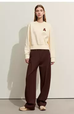 AMII minimalismo 2024 primavera nuevo Arco Split pantalones casuales de las mujeres de cintura alta pantalones de plátano básico femenino pantalones sueltos 12421059 en internet